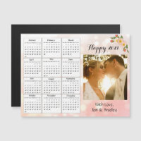Wedding Photo Coral Flower Mini 2021 Calendar