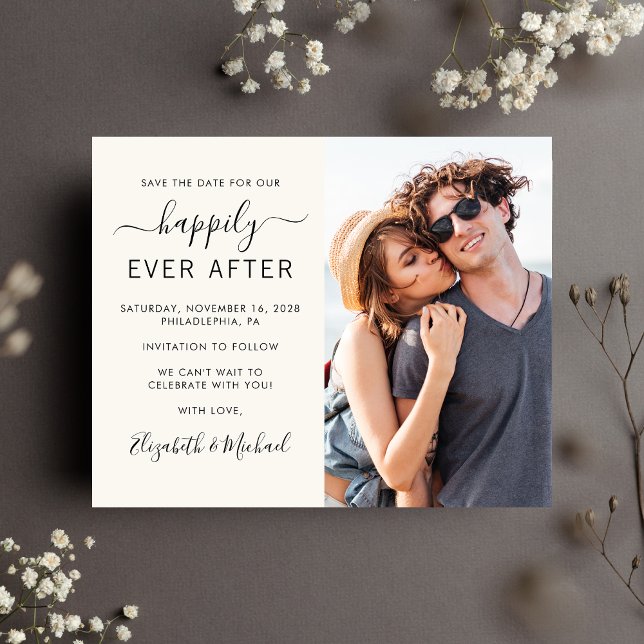 Wedding Photo Cream Save the Date (Creator Uploaded)