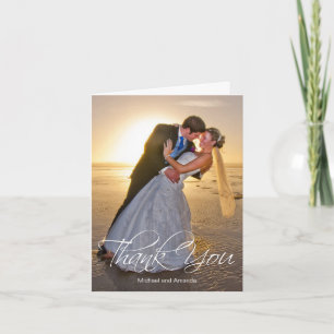Wedding Photo Custom Thank You Card
