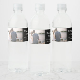 Wedding Photo Custom Water Bottle Label