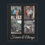 Wedding Photo Forever And Always Custom Fleece Blanket<br><div class="desc">Wedding Photo Forever And Always Custom Fleece Blanket makes a great wedding gift idea!
CHOOSE FOUR FAVORITE WEDDING PHOTOS AND FOLLOW THE ZAZZLE TEMPLATE PROMPTS</div>