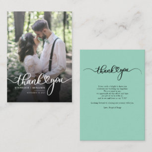 Wedding Photo Handwritten Thank You Card