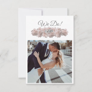 Wedding Photo Invitation-Pastel Pink Dream- Invitation