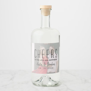 Wedding Photo Liquor Bottle Label