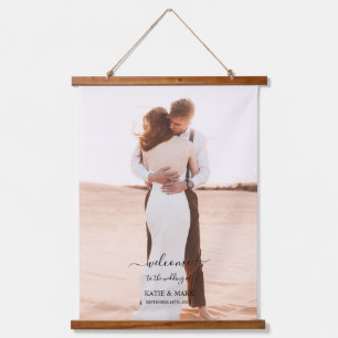 Wedding Photo Memory Love Script Wedding Hanging Tapestry
