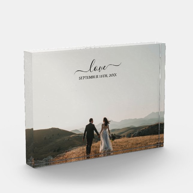 Wedding Photo Memory Love Wedding Photo Block (Left)