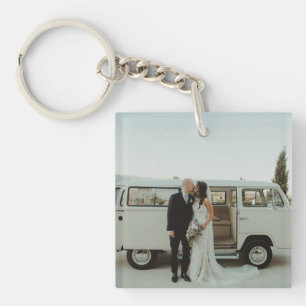 Wedding Photo Memory Newly Weds Keepsake Keychain