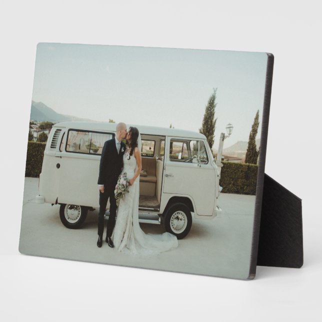 Wedding Photo Memory Newly Weds Keepsake Plaque (Side)