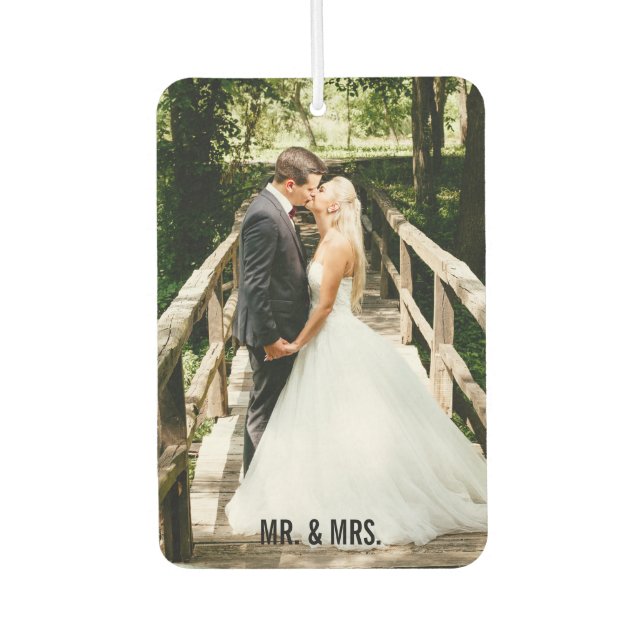 Wedding Photo Mr. and Mrs. Air Freshener (Front)