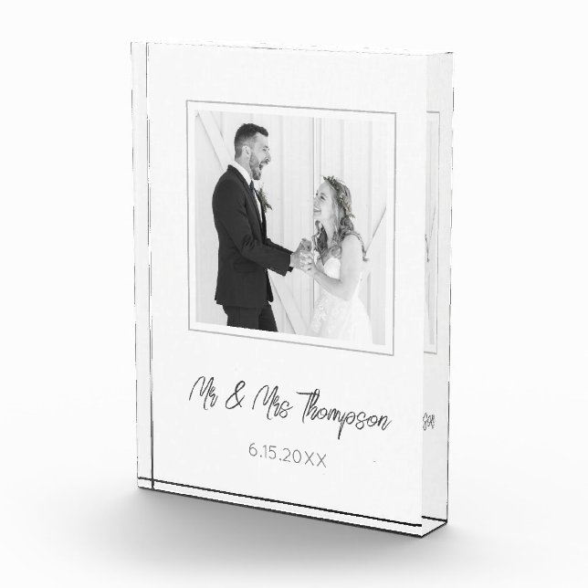 Wedding Photo Mr & Mrs Name Date Keepsake (Right)