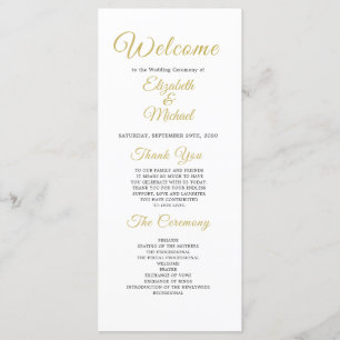 Wedding Photo Overlay Gold Script Modern Program