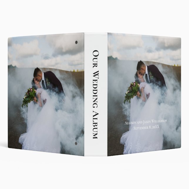 Wedding Photo Personalized Keepsake Wedding Album Binder (Background)