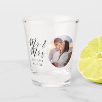 Wedding Photo Personalized Shot Glass Favour