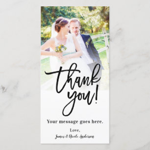 Wedding Photo Picture Thank You Classy Modern