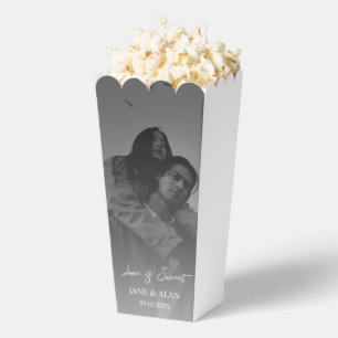 Wedding Photo Popcorn Favor Box