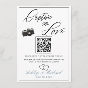 Wedding Photo QR Sign Enclosure Card