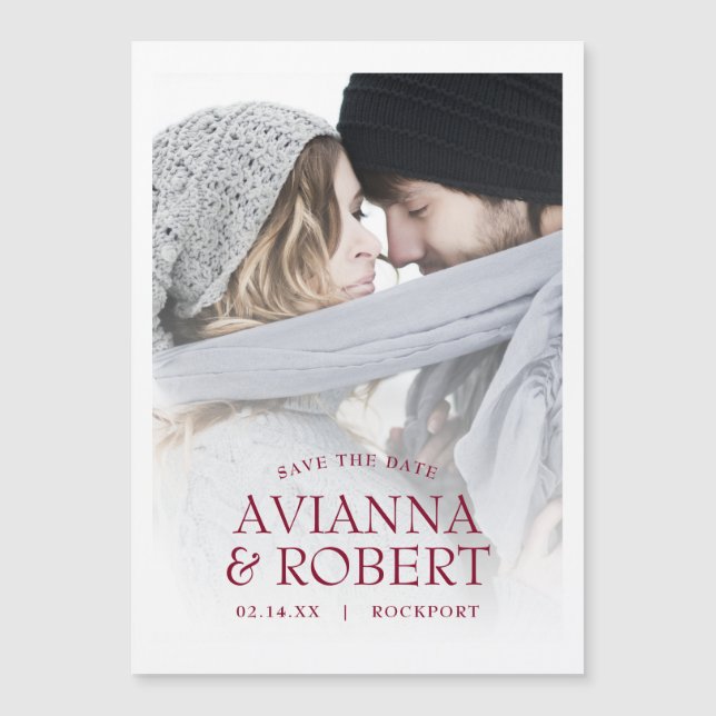 Wedding Photo Save the Date Magnetic Invitation (Front)