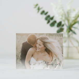 Wedding Photo Script Thank You Postcards