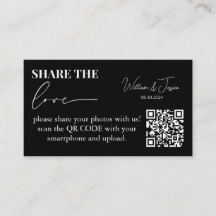 Wedding Photo Sharing   Share The Love QR Code Enc Enclosure Card