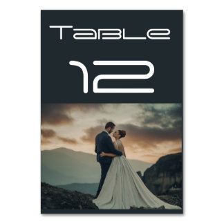 Wedding Photo Table Number Cards