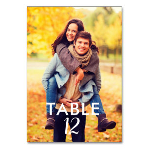 Wedding Photo Table Number Cards Custom Template