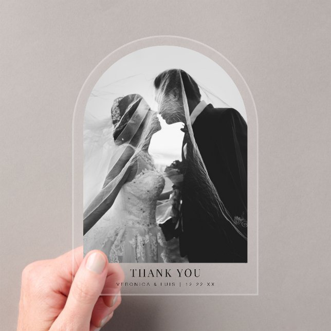 Wedding Photo Thank You Arch Acrylic Invitations (Insitu (Handheld))