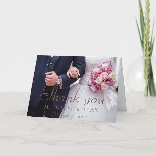 Wedding Photo Thank you Card (Front)