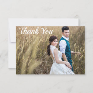 Wedding Photo Thank You Double Sided Custom Card
