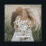 Wedding Photo Thank You Favor Magnet<br><div class="desc">Thank you magnets for your wedding guests - customized with your photo and names.</div>