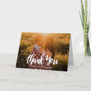 Wedding Photo Thank You Handwritten Script Card