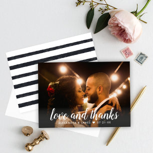 Wedding Photo Thank You   Love and Thanks Card