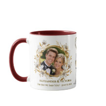 Wedding Photo Upload Personalized Mug, Anniversary