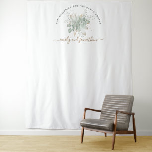Wedding Photo White Backdrop Foliage Names  Tapestry