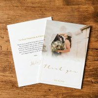 Wedding photo white gradient, gold script wedding