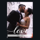 Wedding photo with Names and date Poster<br><div class="desc">Personalize this poster with your favourite wedding photo,  names and wedding date. An affordable alternative to frame on your wall.</div>
