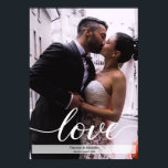 Wedding photo with Names and date Poster<br><div class="desc">Personalize this poster with your favourite wedding photo,  names and wedding date. An affordable alternative to frame on your wall.</div>