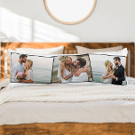 Wedding Photo ZigZag Picture Montage Personalized Body Pillow<br><div class="desc">Create your own unique body pillow with 3 of your favourite pictures. The photo template is set up to create the photo collage in a subtle zigzag montage. Your photos are displayed in landscape format and framed with a narrow black border. You can also add your names and wedding date...</div>