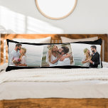 Wedding Photo ZigZag Picture Montage Personalized Body Pillow<br><div class="desc">Create your own unique body pillow with 3 of your favourite pictures. The photo template is set up to create the photo collage in a subtle zigzag montage. Your photos are displayed in landscape format and framed with a narrow white border. You can also add your names and wedding date...</div>