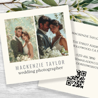 Wedding Photographer 2 Photo Personalized QR Code