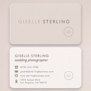 Wedding Photographer Feminine Professional Business Card