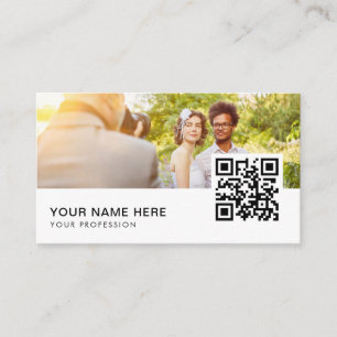 wedding photographer QR Code  Business Card