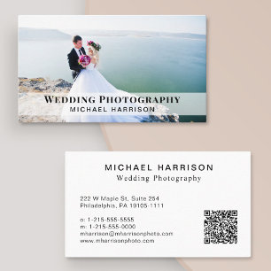 Wedding Photographer QR Code Photo Professional Business Card