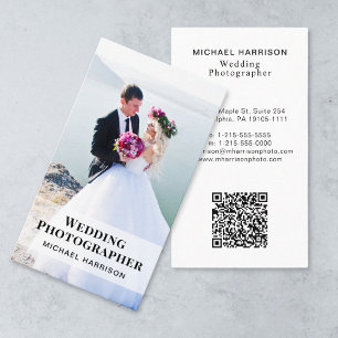 Wedding Photographer QR Code Professional Photo Business Card