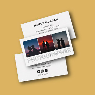 Wedding Photography Photo Collage  Business Card