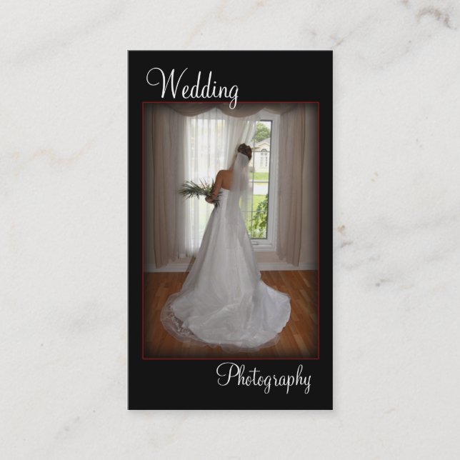 Wedding Photography Portrait Business Card (Front)