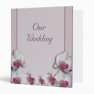 Wedding Pink Orchids Avery Binder