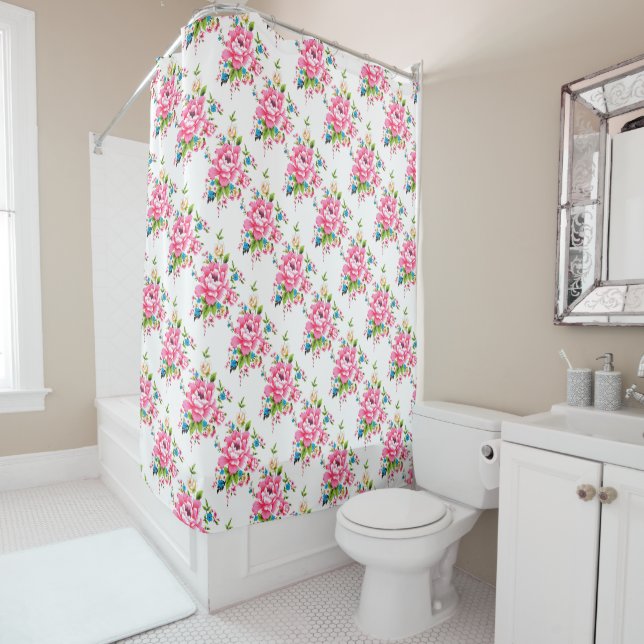 Wedding Pink Peony bunch of flowers pattern (In Situ)