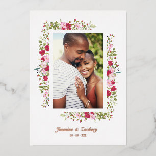 Wedding Pink & Red Shades Flowers & Branches Photo
