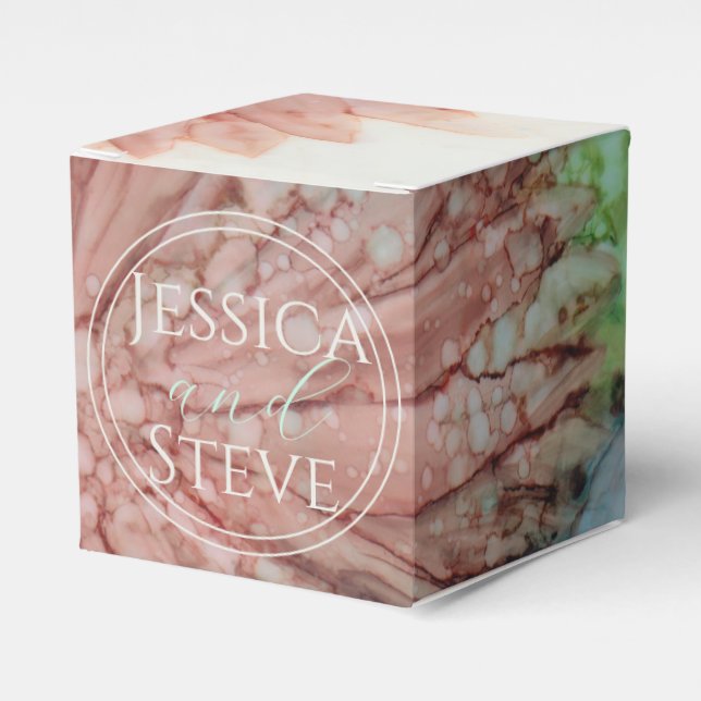 Wedding Pinkish Lavendar Classic Favor Box (Front Side)