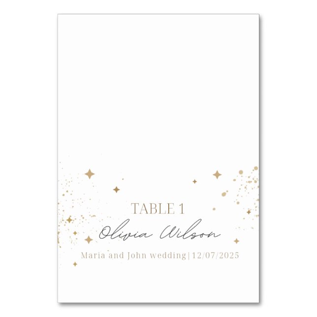 Wedding place card, Calligraphie name card (Front)